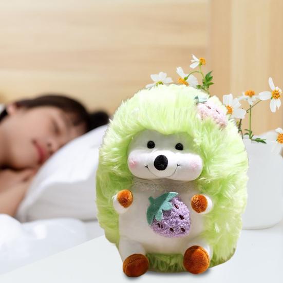 Yousheng Fruit Hedgehog Plush Toy Strawberry Pineapple Animal Plushie Stuffed Doll Pillow Home Office Bedroom Sofa Couch Decoration Kids Adults