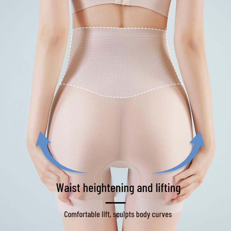 Summer Ice Silk High Waist Tummy Control Seamless Underwear