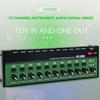 10-Channel Audio Mixer for Musical Instruments and Guitar Amplifier