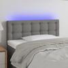 Vidaxl Bed Headboard with LED, Dark Grey, 100X5X78/88 Cm, Fabric