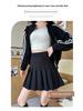High Waist Slimming Wool Blend Pleated A-Line Skirt - Petite to Plus Size, Autumn/Winter, College JK Style, Extended Midi Length.