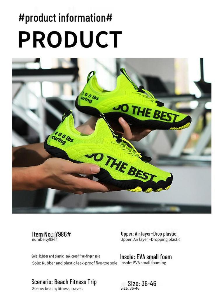 Quick-Dry Five-Finger Non-Slip Water and Beach Shoes for Swimming, Fishing, and Indoor Fitness