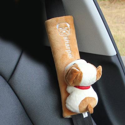 Seat Belt Cover Detachable Animal Doll Adorable Cartoon Style Car Seat Belt Cover for SUV