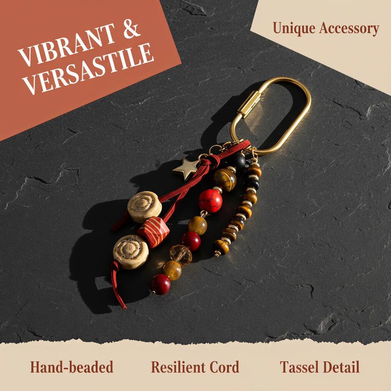 1Pcs Star Bag Charms Decoration Fashion Conch Beads Keychain Rope Handmade Bag Pendant Ornaments Gifts