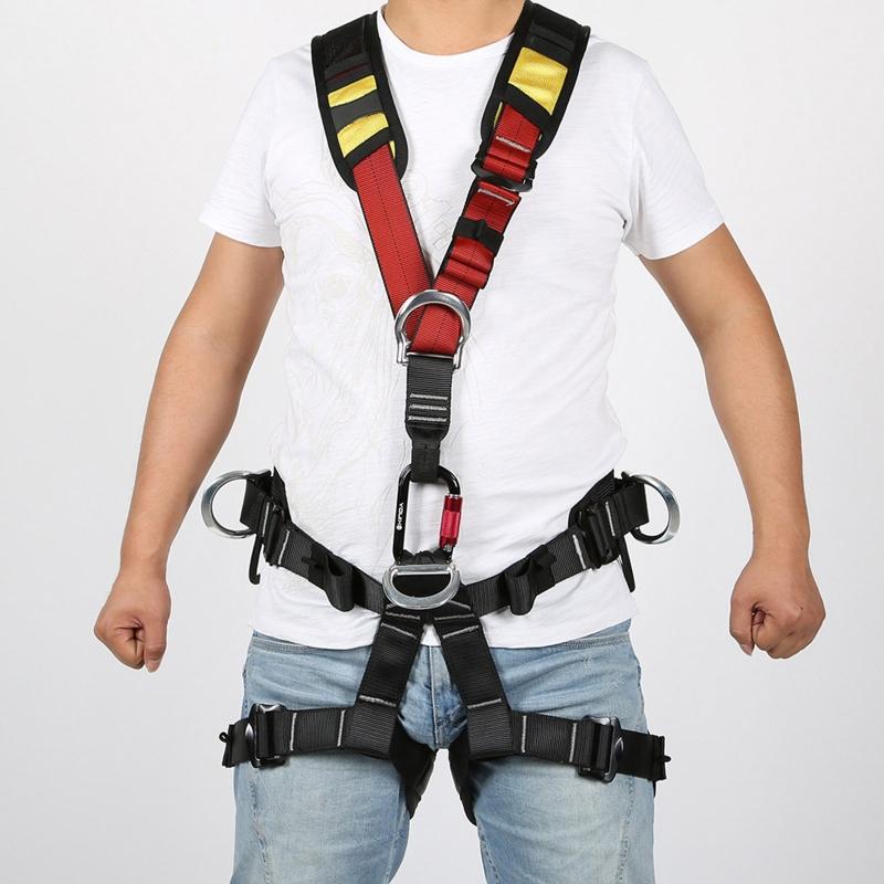 Only Shoulder Strap Climbing Harness Thicken Waist Safety Harness Tree Work Rock Climbing Mountaineering Rescuing Belt