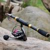 Spinning Fishing Rod and Reel Combos Telescopic Fishing Pole Spinning Reels with Free Line Spool