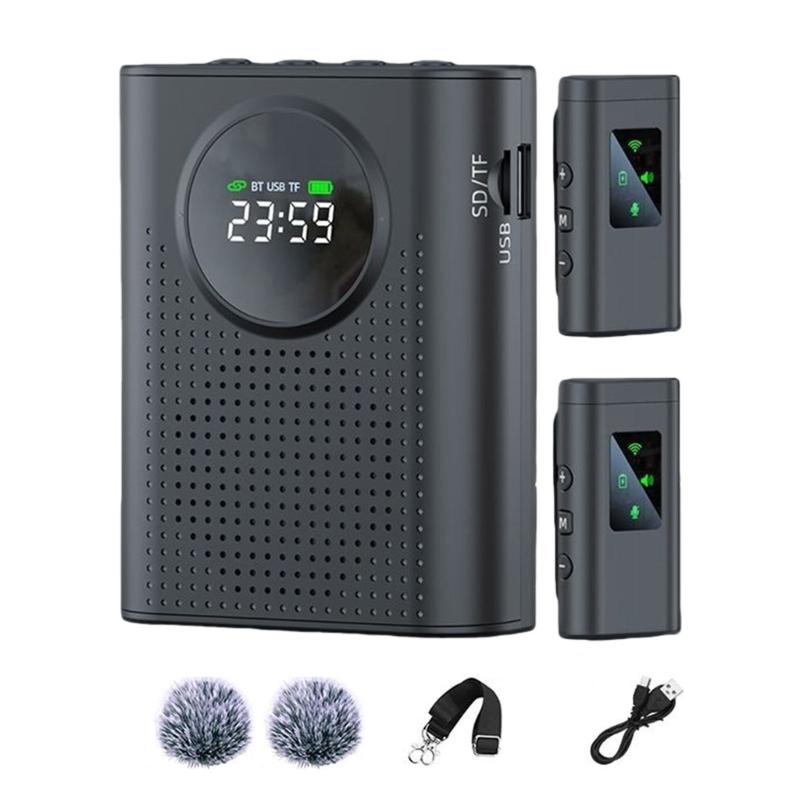 

Travel Rechargeable Voice Amplifier Convenient Operation Ideal For Lectures Presentations And Outdoor Event чорний