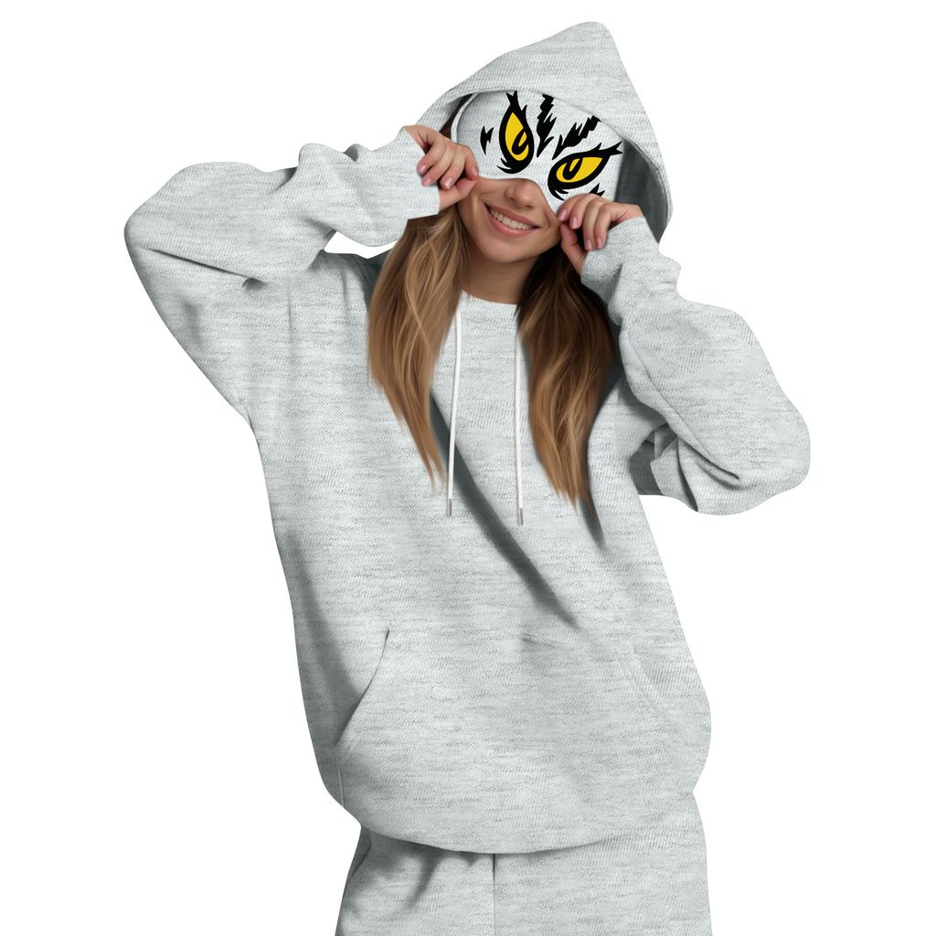 Women's Fashion Women's Lightweight Long Sleeve Pullover With Pockets Preppy Graphic Hoodie