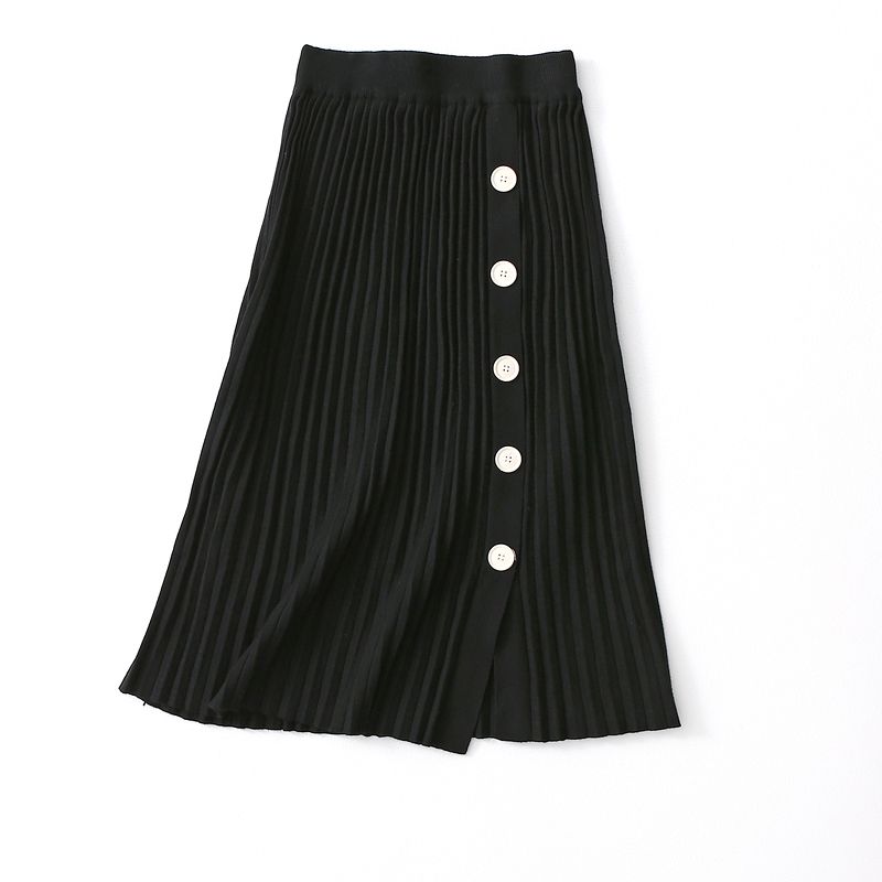 Great Value Feedback ~ Revoked by Brand High Waist Slim Looking Autumn and Winter Thickened Knitting Skirt Mid-Length Slit Sheath Skirt