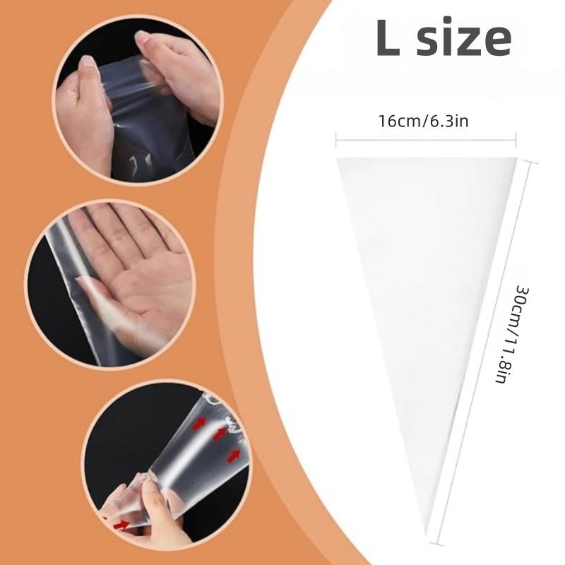 Einweg-Spritzbeutel - Extra dicke, rutschfeste Gebäckbeutel mit reißfestem Design für Kuchenverzierung, Cupcakes