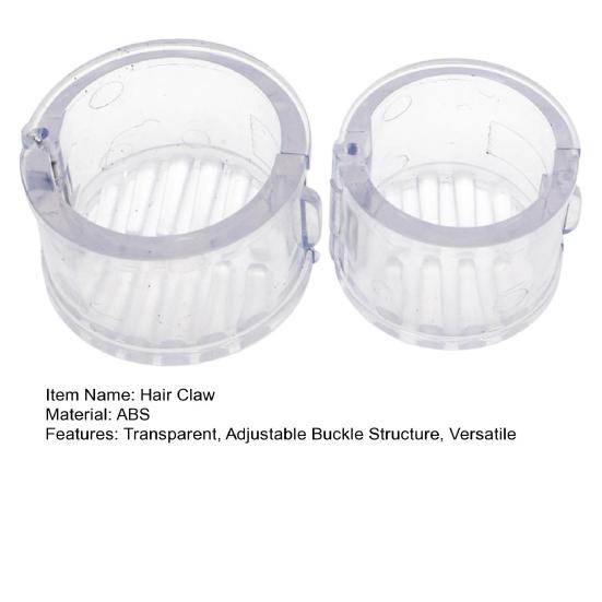 Hair Claw Transparent Plastic Hair Clip Anti-slip Teeth Adjustable Buckle Design Lightweight Invisible Hair Holder Hair Accessories