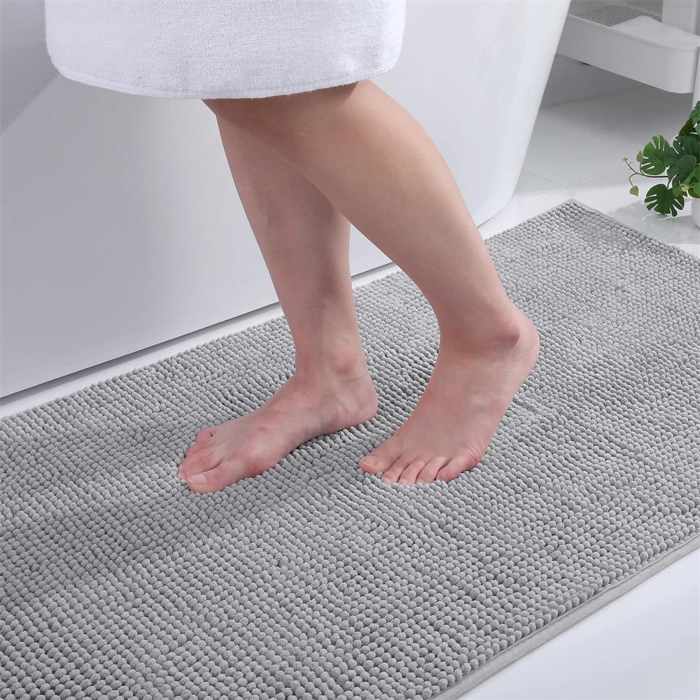 Olanly Super Absorbent Bathroom Rug Luxury Chenille Bath Mat Plush Non-slip Shower Mat Bathroom Carpet Welcome Deal Floor Mats