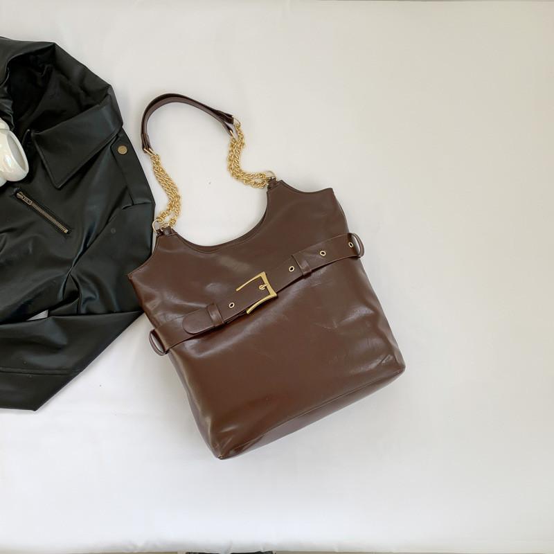 Trendy Urban Vintage Large Capacity Shoulder Bag In Black White Gray And Brown Options