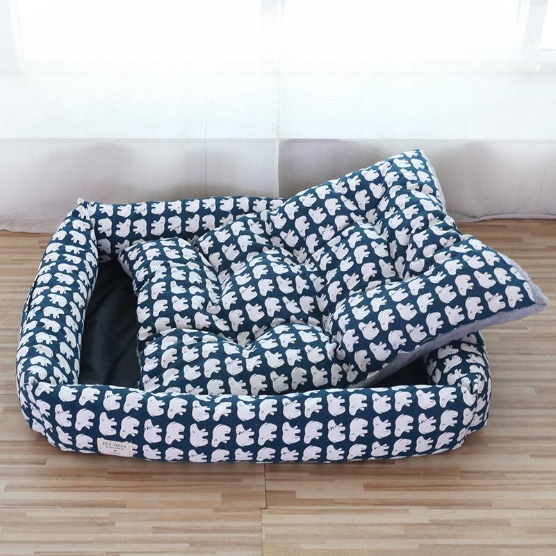 Four Seasons Universal Double-sided Pad Thickened Dog Kennel Linen Breathable Sleeping Nest Warm Pet Nest Cat and Dog Supplies