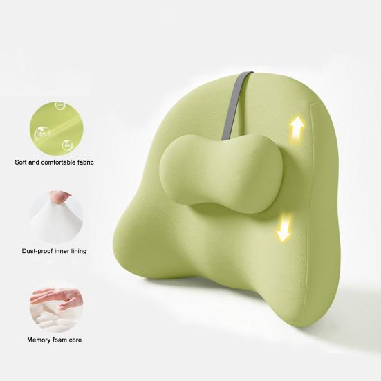 Bederní opěrný polštář s nastavitelným posuvníkem Polštář pro bederní oporu z paměťové pěny Polštář pro úlevu od bolesti zad pro autosedačku kancelářskou židli