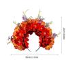 Sophisticated Floral Crown Hair Bands Traditional Ethnic Hair Accessory Double sided Fabric Flower Headband for Women