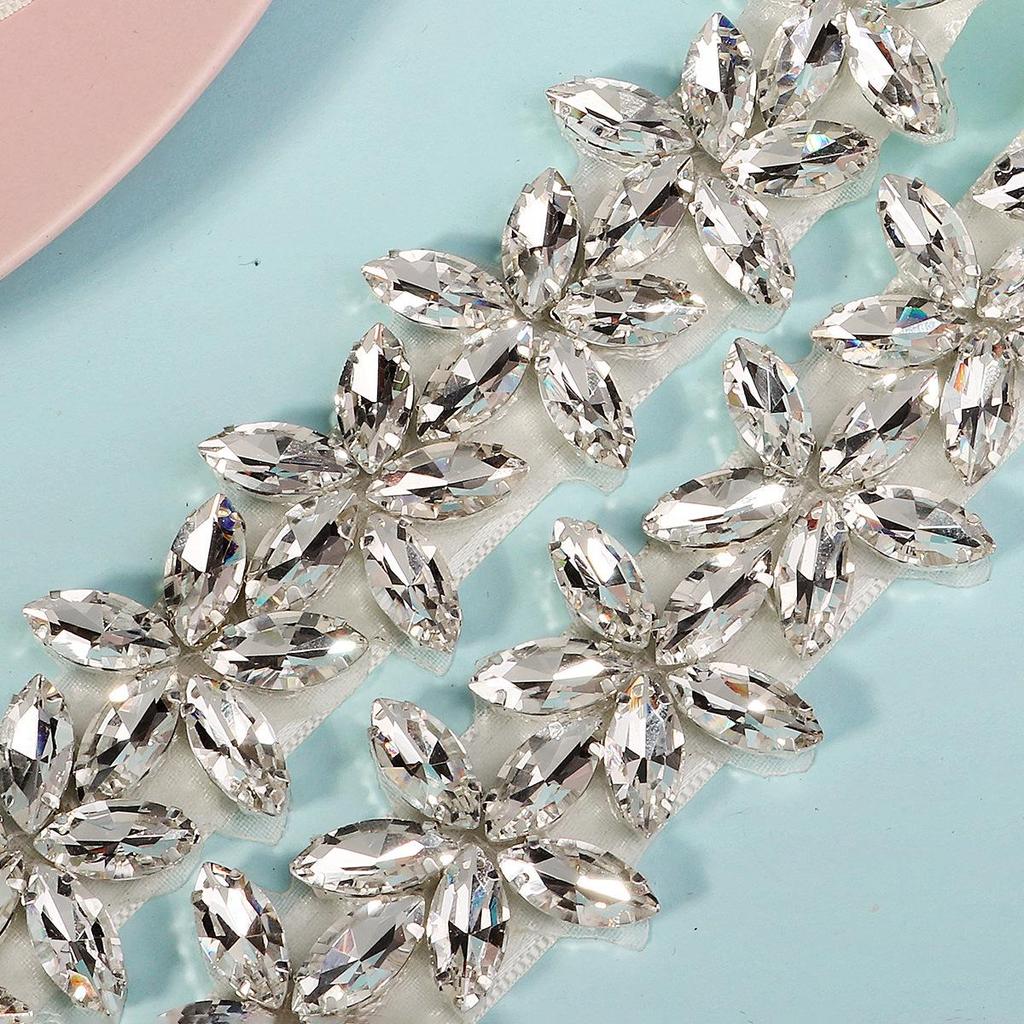 High-End Rhinestone Belt: Elegant Bridal and Evening Gown Waist Accessory