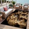 Flannel Printed Lion Family Rug Outdoor Indoor Garden Patio Mat Animal Theme Decorative Carpet Waterproof Anti Slip