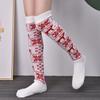 Christmas Festival Patterned Thigh High Socks Womens Winter Fashion Knitted Over Knee Long Stockings Leg Warmers Hosiery