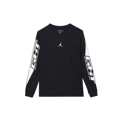 Sportlicher Lifestyle Serie Lässiges Rundhals Langarm T-Shirt Herren Tops Schwarz FZ1974-010