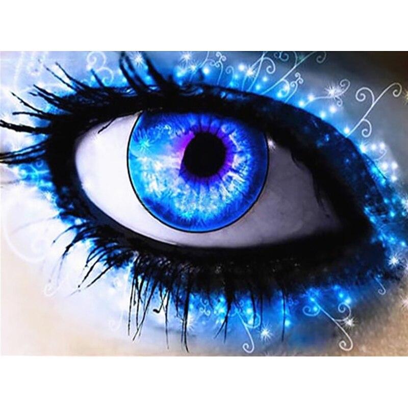 New 5D DIY Diamond Painting Woman Eyes Diamond Embroidery Cross Stitch Full Round Drill Manual Art Crafts Home Decor Gift