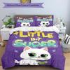 3pcs Super Kitties Adventures1 Design Cover Set - HD Printed Bedding with 1 Cover and 2 Pillowcases - Perfect for Home and Dorm Decor