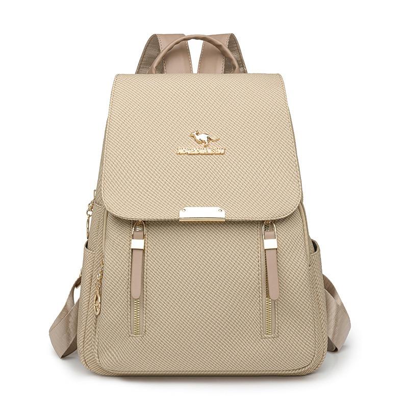 Fashionable Soft Leather Large-capacity Travel Backpack, Dual-purpose Single-shoulder Schoolbag Casually