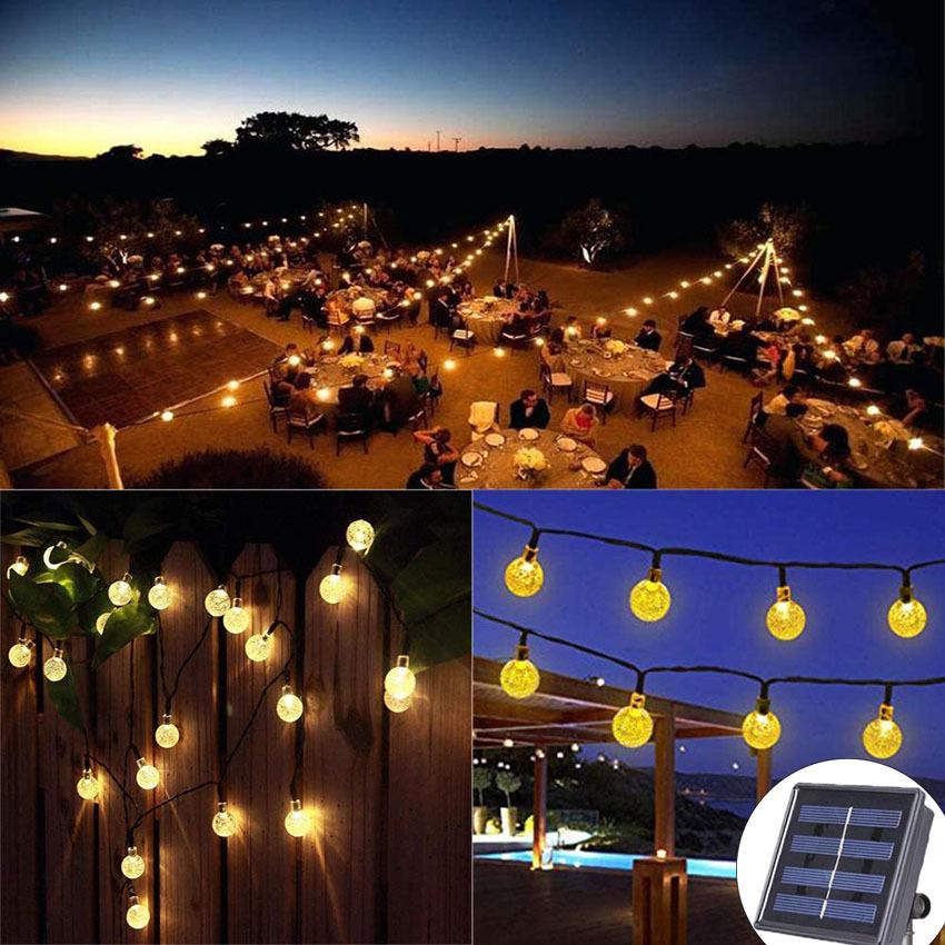 Colorful LED Solar Bubble Ball String Lights for Outdoor Decoration