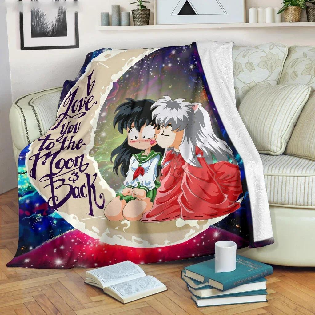 Inuyasha Blanket Comfort Soft Throw Fleece Anime Blanket for Bed Couch Travel Warm Cozy Cover