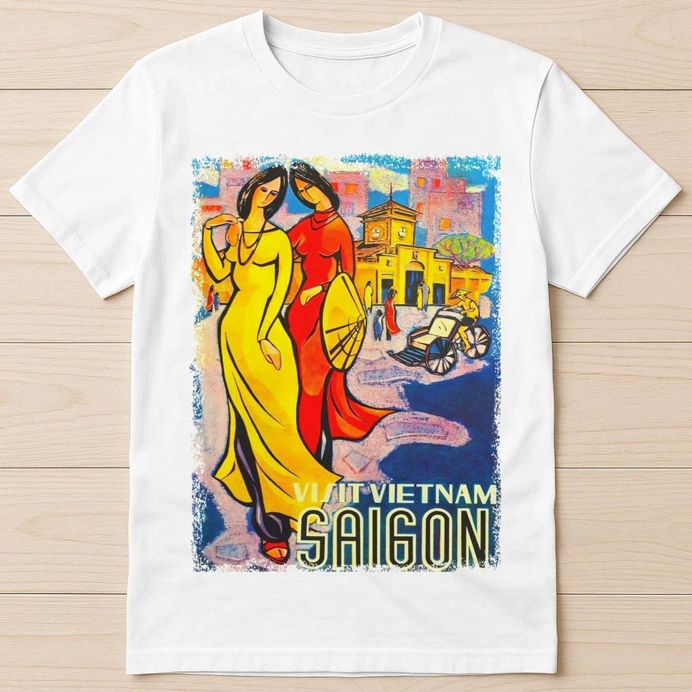Saigon Vietnam Affiche de Voyage Vintage Meme Film Cadeau Drôle T-shirt 1178