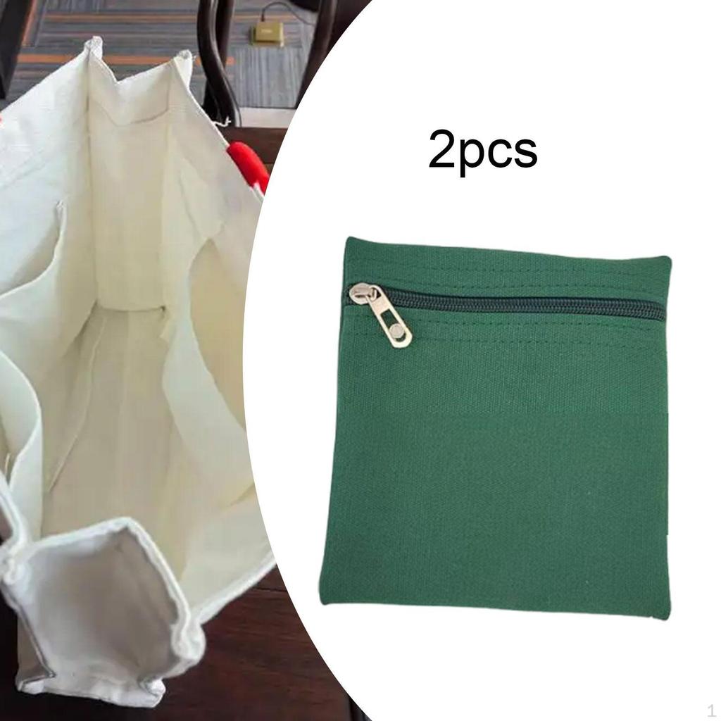 2 Pieces Sew in Pocket with Zipper Clothes Inner Pockets Easy Installation Coat Inside Small