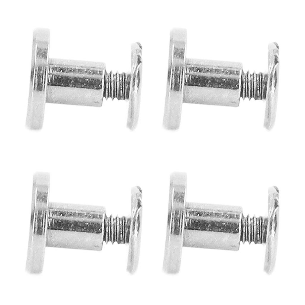 100 Sets Metal Chicago Binding Screws Electroplated Brass Arc Surface Round Flat Head Leather DIY Rivets Screws 9x5mm