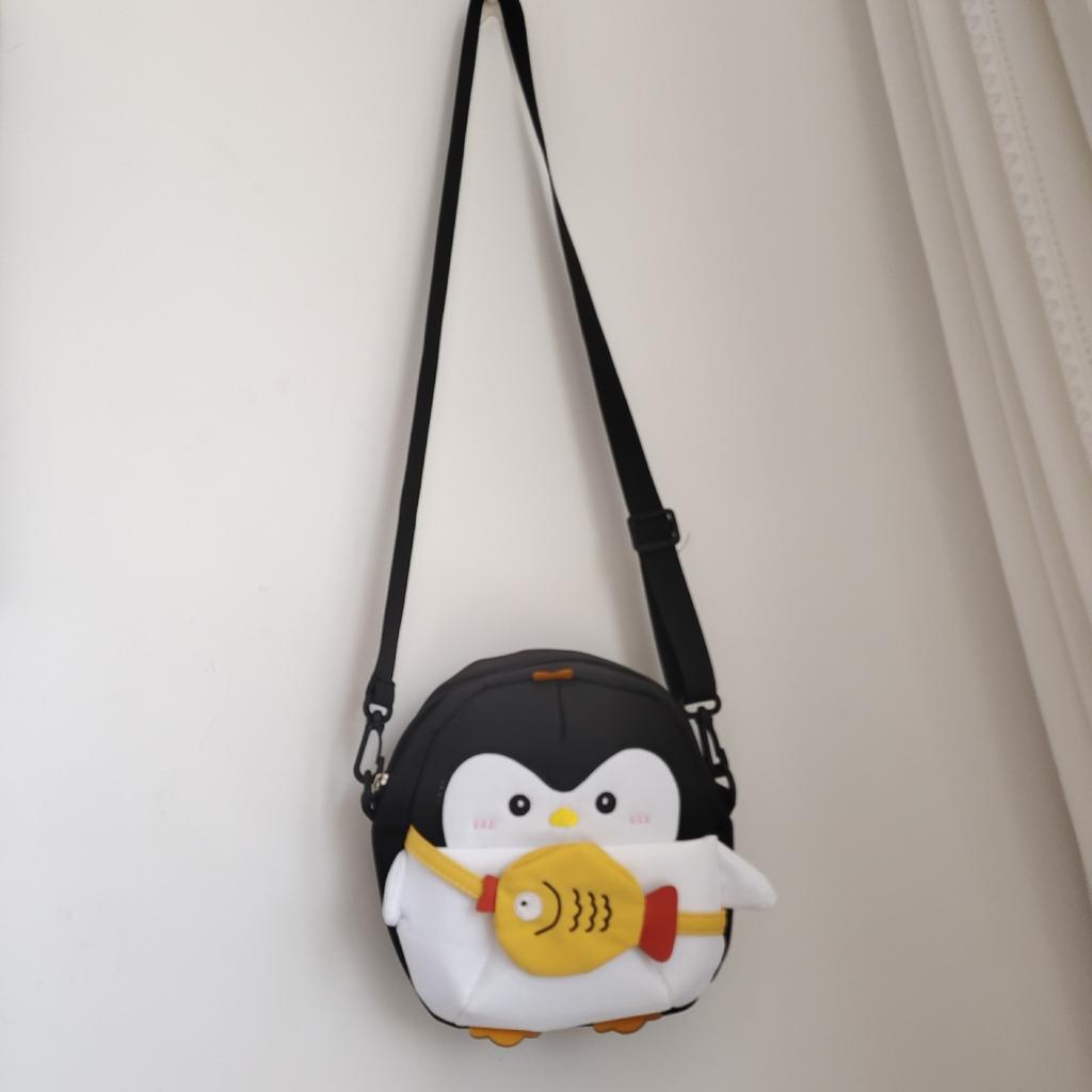Weird Personality Penguin Single-shoulder Bag, Cartoonish Girl Handbag, School-themed Cute Girl Casual Bag