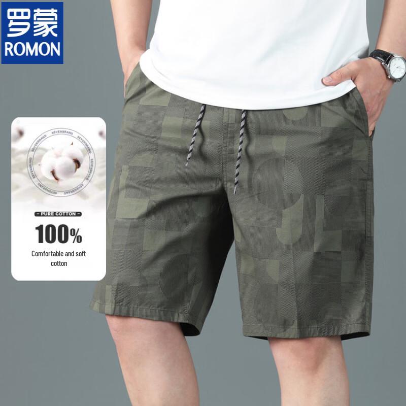 ROMON Men's Cotton Casual Shorts