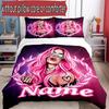 3pcs Duvet Cover Set (1*Duvet Cover + 2*Pillowcase, Without Core), Custom Name Karol G Pattern Bedding Set, Home Bedroom Decor Gift