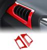 Carbon Fiber Style Front Air Vent Trim Cover for Porsche Cayenne 2018-2022 ABS Interior Moulding