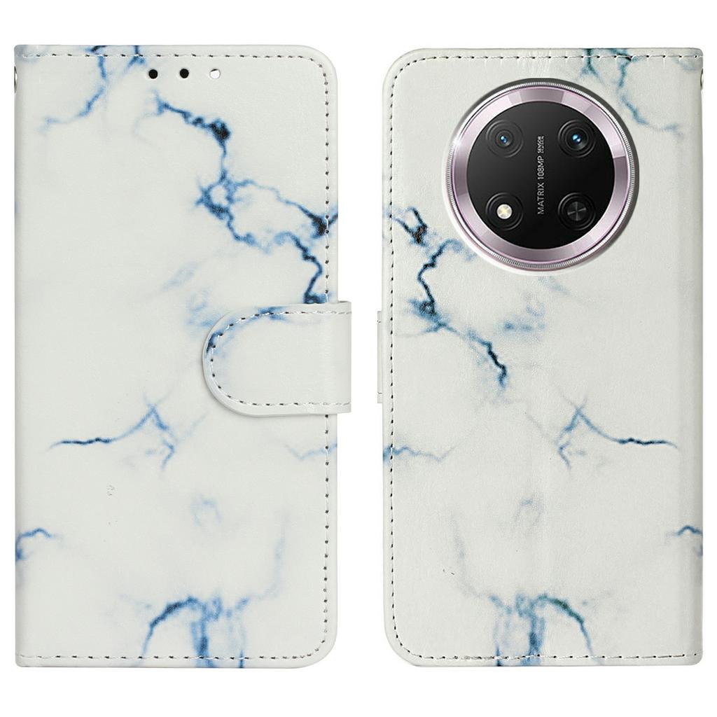 Stand Case for Honor X9c 5G/Magic7 Lite 5G/X60 Pro 5G Cover Marble Painted Leather Wallet Phone Shell