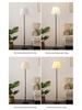 Modern LED Floor Lamp with Remote - Warm Ambient Light for Living Room, Bedroom, Bedside, and Streaming Background.
