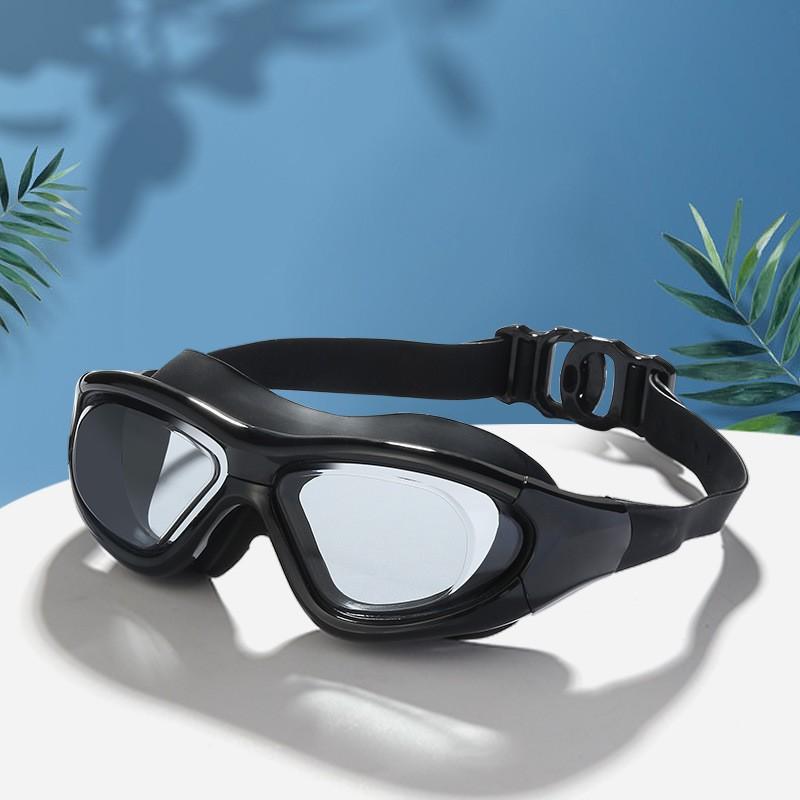 Adult Swim Goggles Anti-Fog Waterproof HD Diving Glasses Swimming Cap Set