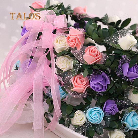 Corona di fiori di rosa Fascia per capelli Corona Festa Nuziale Ghirlanda per capelli Fascia per capelli Copricapo Capelli Gingillo