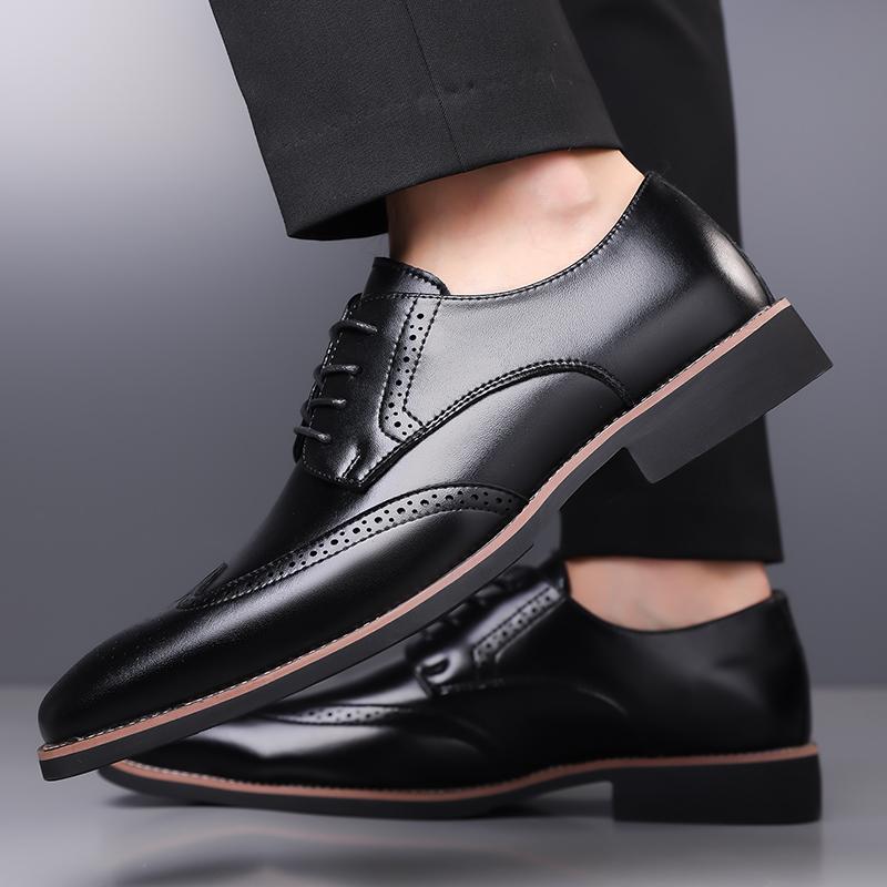 Fashion Wedding Vintage Men Gents Footwear Men Classic Male Business Oxfords Shoes New Male Dress Shoes All-match Fashion Casual Shoes