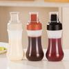 Squeeze Condiment Bottle with Measuring Markings 1/5 Nozzles Drizzle Bottle for Ketchup Salad Dressing Sauce 350ml Easy Fill Kitchen Dispenser