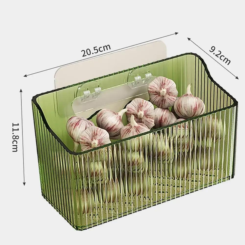 Capacity Storage Organizer Capacity Wall-mounted Storage Basket for Kitchen Bathroom Onion Ginger Garlic Holder for Vegetable