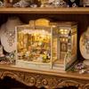 Miniature Jewelry Shop Detailed House with Light Decorative Storefront Model Kit for