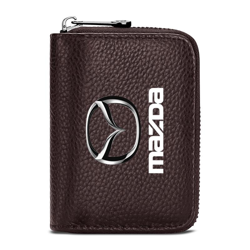 Kožená peněženka na řidičský průkaz, ID kartu, bankovní kartu do auta Styling pro Mazda 3 6 CX5 2 CX3 CX9 MX5 RX8 Demio MS CX5 2 Axela Demio Atenza MS GJI BK MP