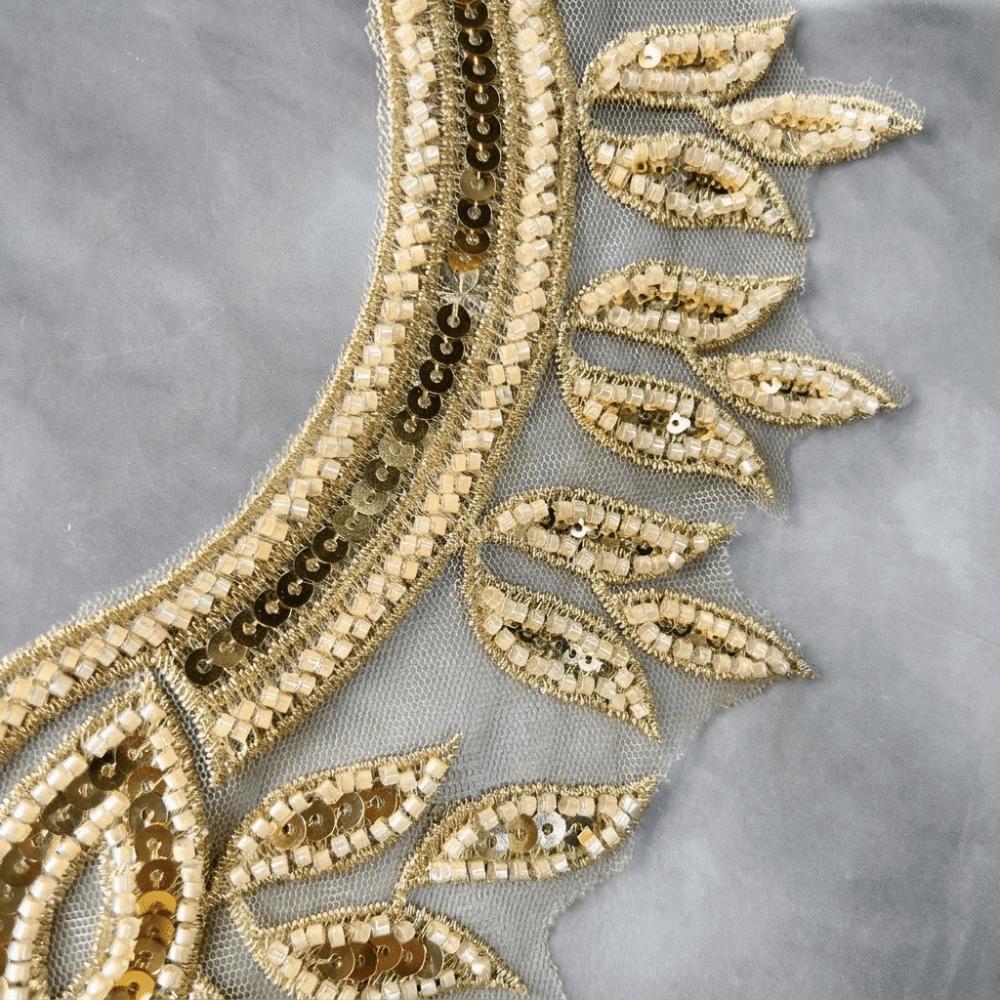 Luxury Applique Patches Handmade Clothing Applique Fashion Beads Applique  Apparel Accessories