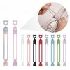 10Pcs Reusable Cable Management Organizer Silicone Cable Ties Multipurpose Elastic Cord Organizer for Fastening Cable Cords Wire