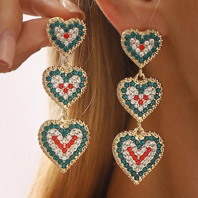 Fashion Christmas Earrings Light Luxury Bells Love Temperament Cute Casual Versatile Fashion Stud Earrings