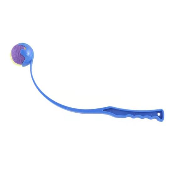 

Метатель для собак, пусковая установка для мячей для собак, чистая забавная игрушка для собак, увеличивающая скорость, расстояние, интерактивные упражнения, пусковая установка для собачьих мячей синий