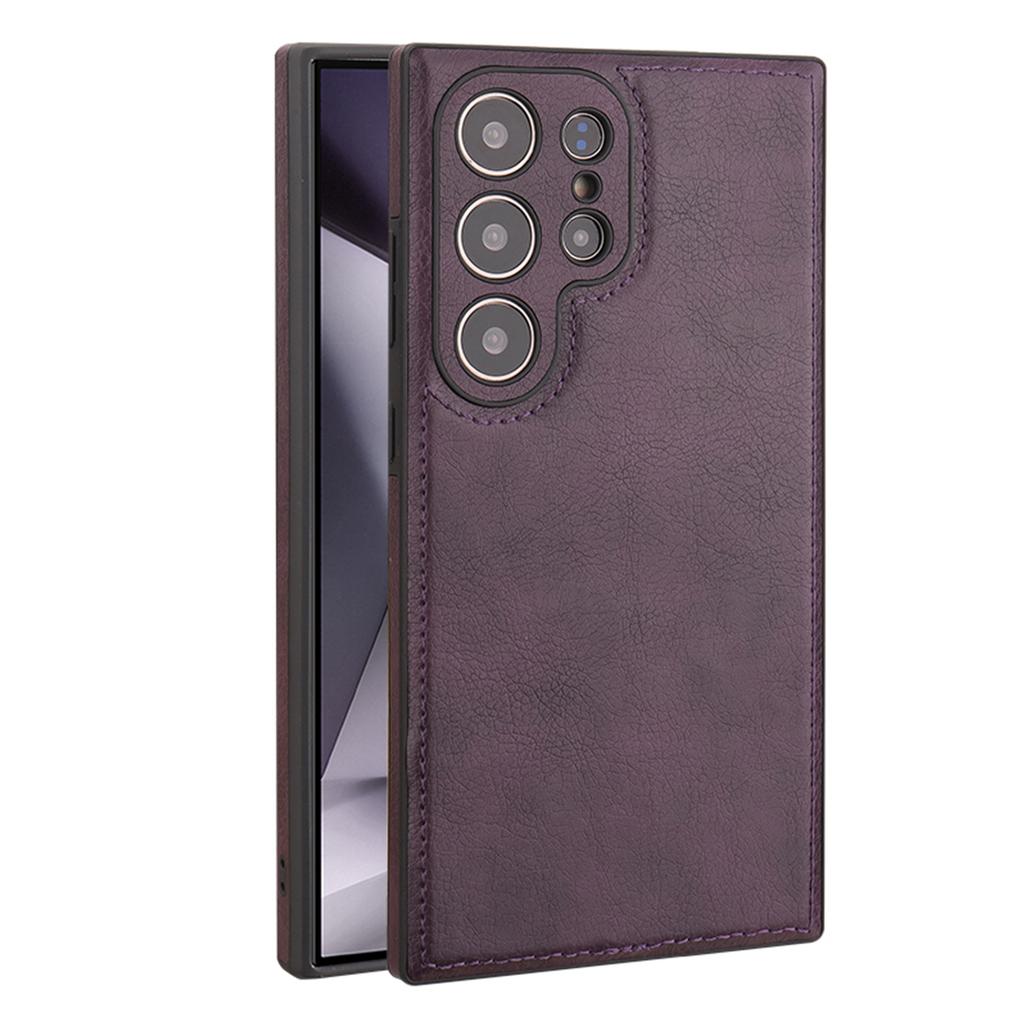 PU Leather Phone Case for Samsung Galaxy S26 Ultra S25 Plus S24, Shockproof Camera Lens Protection Back Cover